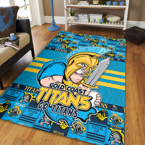 Gold Coast Titans Area Rug Champion’s Pride Comic Style